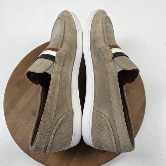 Allen Edmonds Shoes Mens Size 10.5 E Tan Suede Randolph Loafers Slip On Stripe - Picture 13 of 16